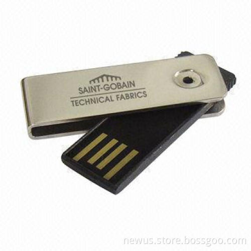 Mini Swivel USB Flash Drives with 1GB-64GB, High-data Transfer Speed and High-speed UDP Chips